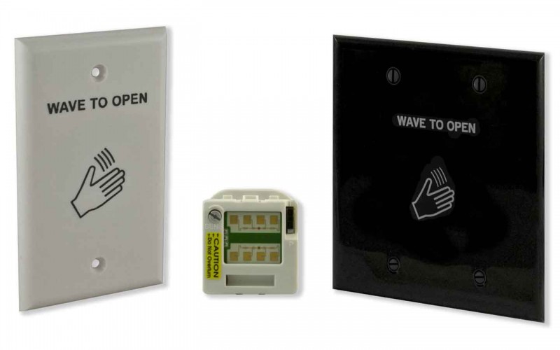 Touchless buttons for Door Operators by Explore1.ca